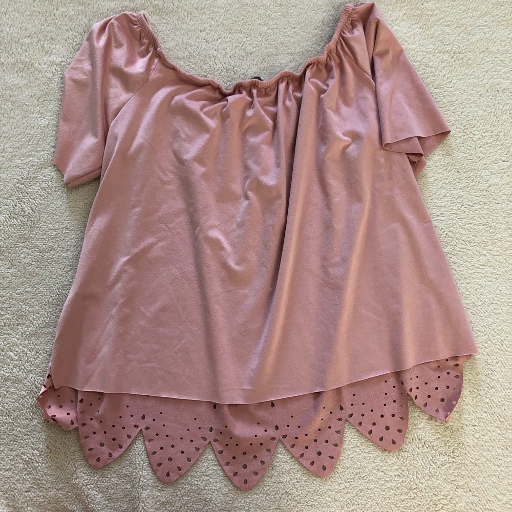 Faux suede top - Picture 2 of 4